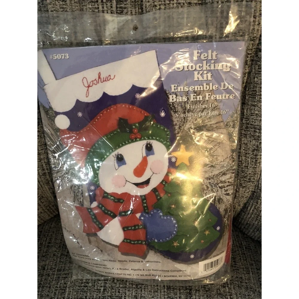 Felt Stocking Kit Joshua Finishes 16